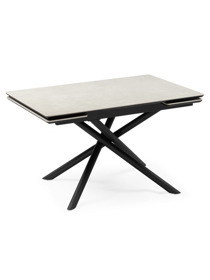 Керамический стол Мэриан 120(180)х80 carmen light grey / черный