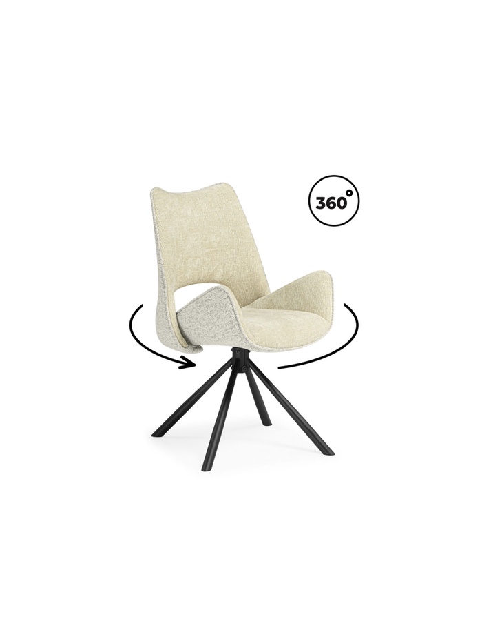 Стул на металлокаркасе Balaton 360 крутящийся beige / black