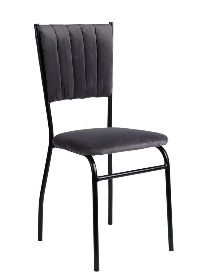 Стул мягкий для кухни разборный «Камелот», цвет чёрный/графит