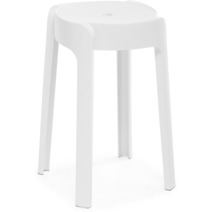 Табурет Bovel пластиковый, 360×360×450 мм, белый