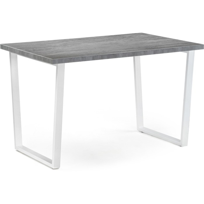 Стол деревянный Лота Лофт белый матовый/бетон металл 75x120x75 см