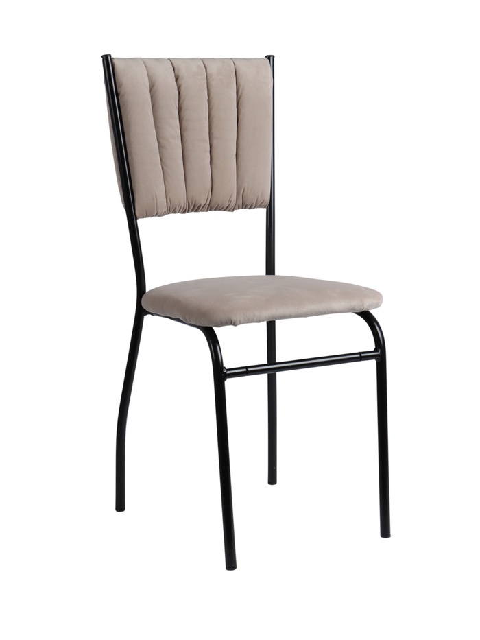 Стул мягкий для кухни разборный «Камелот», цвет чёрный/бежевый