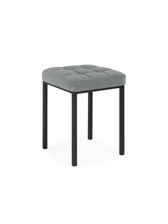 Табурет Байя микровелюр катания сильвер / черный