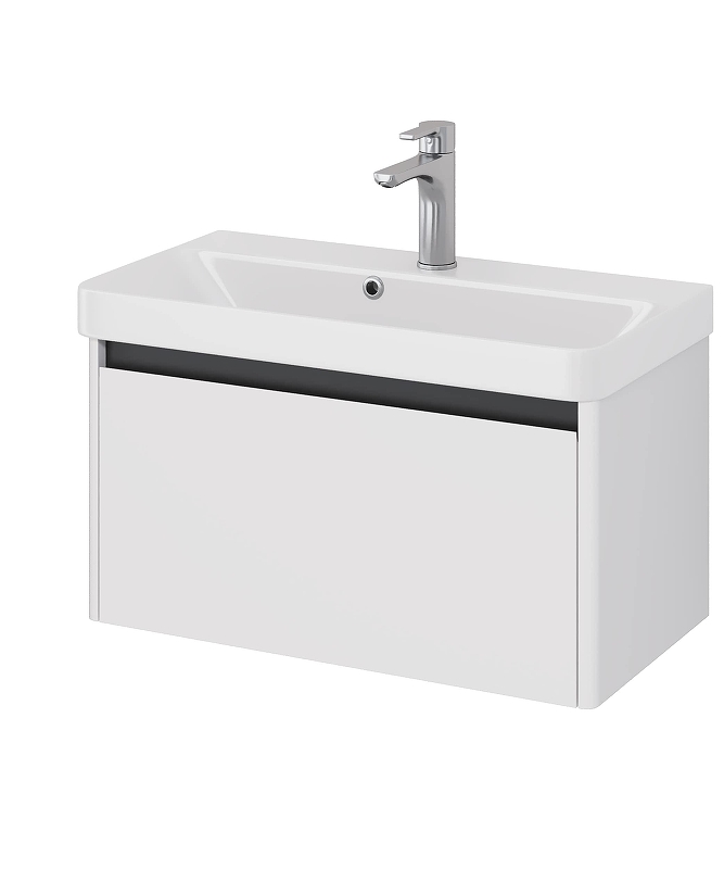 Тумба под раковину Dreja Luxury 70 99.2010 подвесная цвет Белый матовый