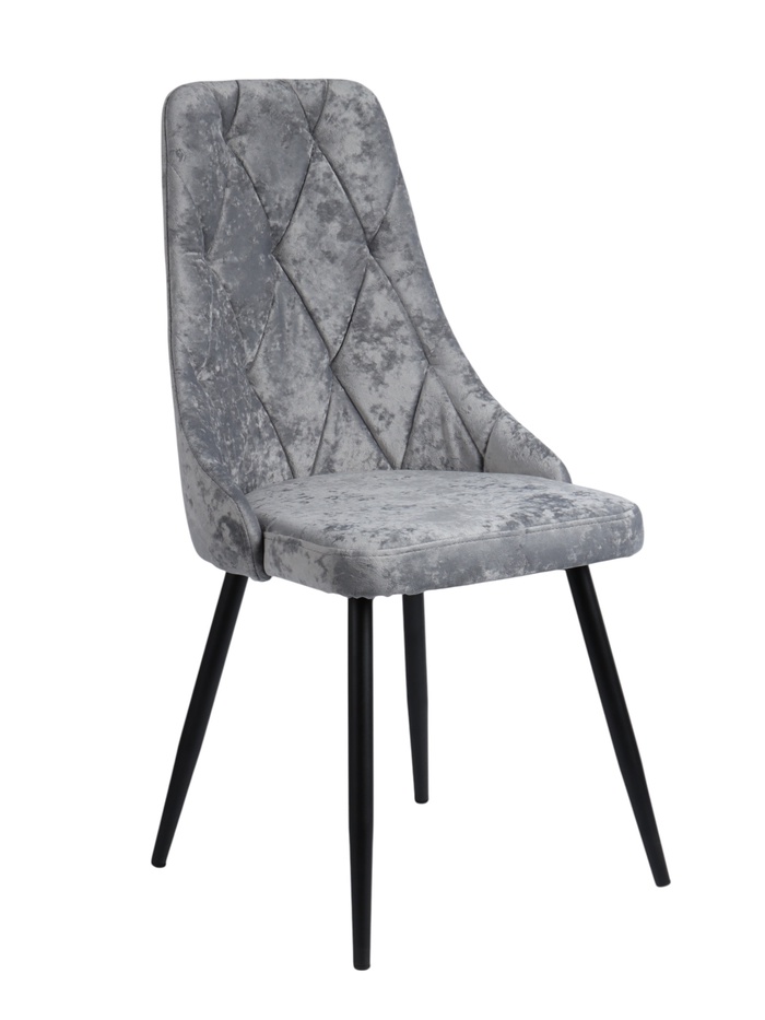 Стул мягкий для кухни «Граф», обивка краш 10, платина