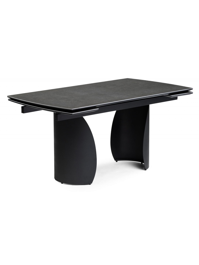 Керамический стол Готланд 160(220)х90х79 ink gray / черный