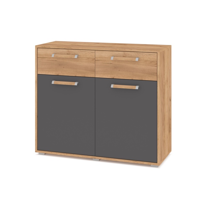 Комод напольный «Флорида Ф42», 1000×360×850 мм, цвет дуб золотой/графит