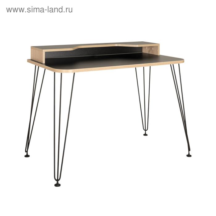 Стол компьютерный «Базис 3 12.66», столешница 22 мм, 1100×600×840 мм, цвет чёрный/дуб сонома