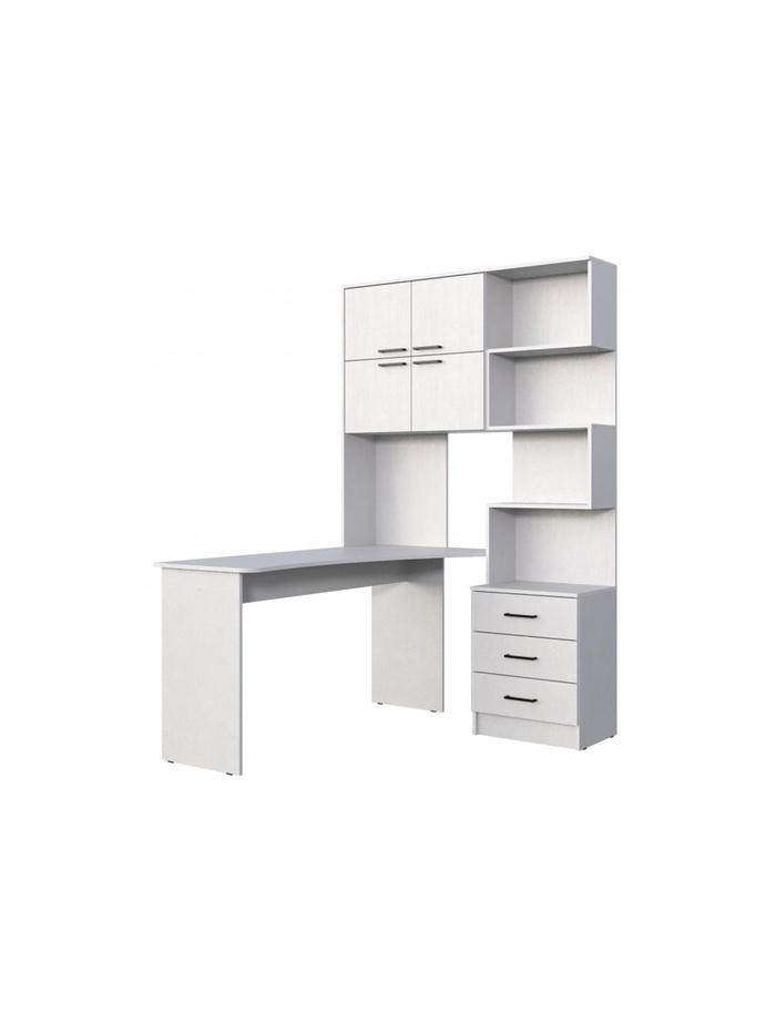 Стол компьютерный Эльброни левый белый