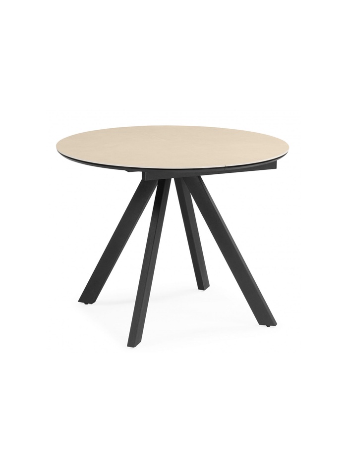 Керамический стол Трейси 90 okara light yellow / черный