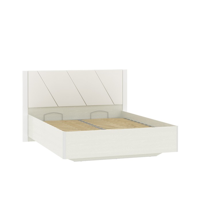 Кровать двуспальная Summit, с подъёмным механизмом, с основанием, спальное место 1600×2000 мм, цвет мягкого элемента марика вайт/белый текстурный