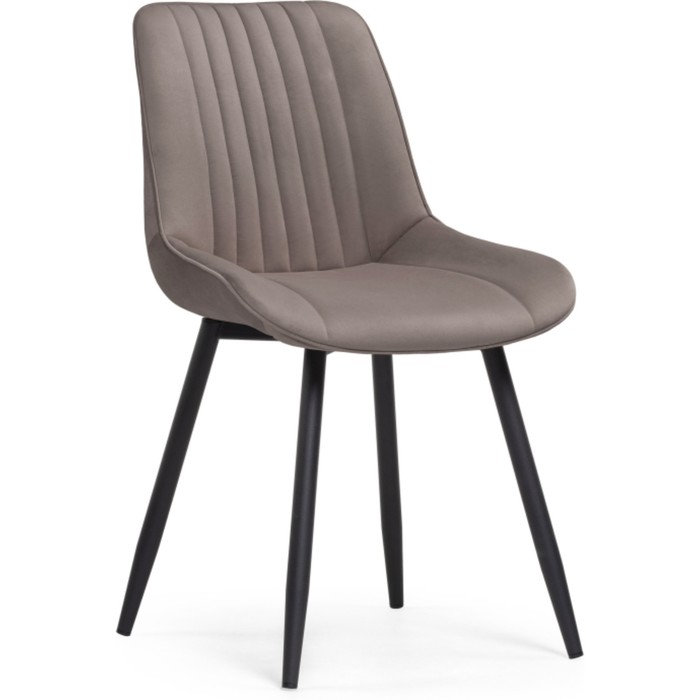 Стул на металлокаркасе Седа металл/велюр, белый/латте 50x56x82 см