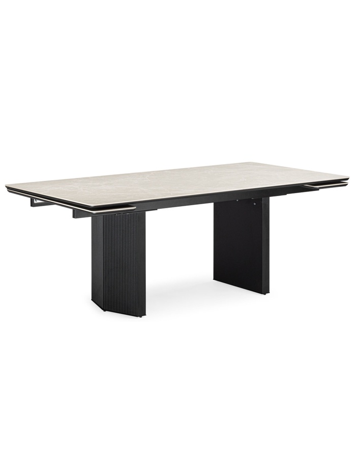 Керамический стол Монерон 200x100 burberry bianco matt / черный