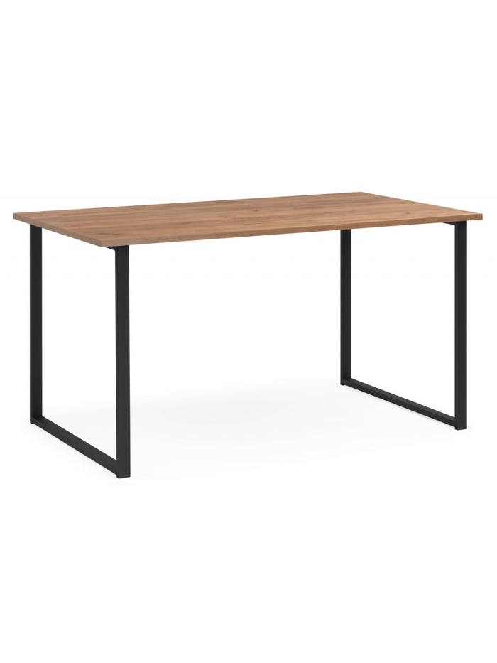 Стол деревянный Лиман 140 х 80 дуб крафт золотой / черный матовый