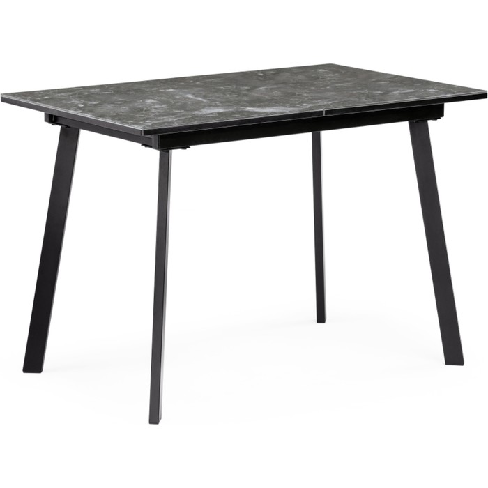 Стол стеклянный Агни металл, королевский мрамор/черный 68x110x75 см