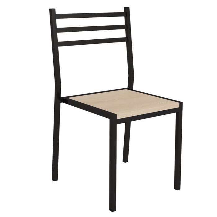 Стул «Аликанте», 445×430×780 мм, цвет чёрный/дуб сонома