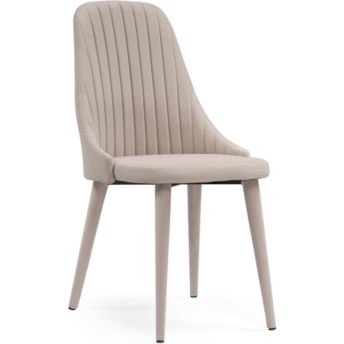 Стул на металлокаркасе Морос с чехлом катания хумус, металл/велюр, бежевый 48x58x87 см