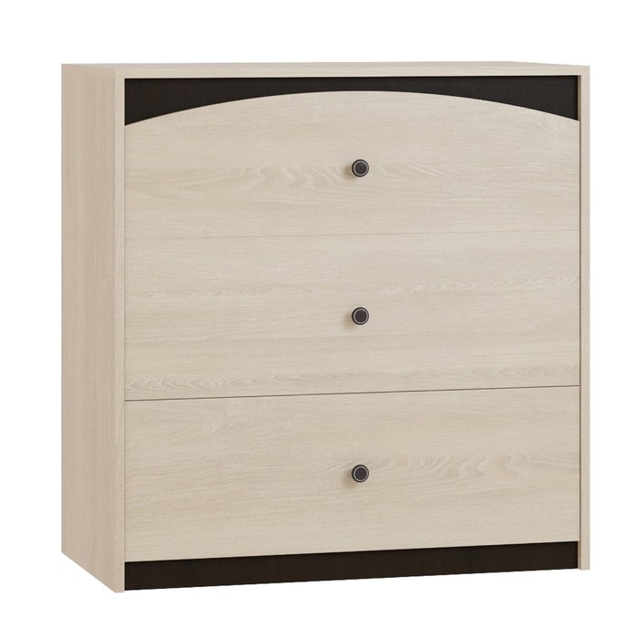 Комод с 3-мя ящиками «Ева», 840×438×872 мм, цвет дуб сонома / дуб венге