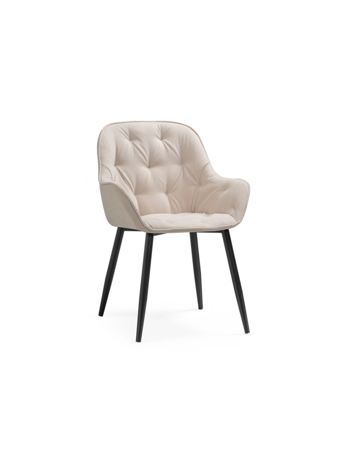 Стул на металлокаркасе Олму бежевый / черный