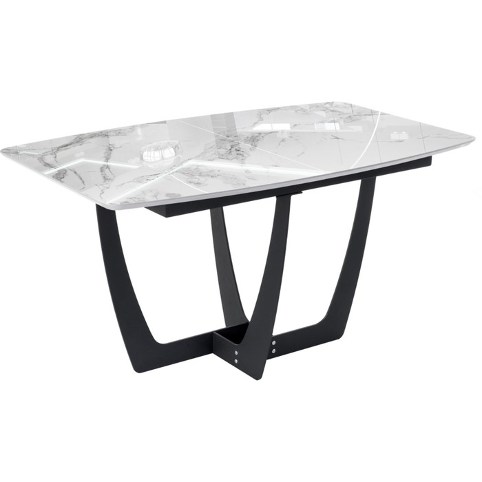 Стол деревянный Миссандея металл, графит/белый мрамор 85x140x76 см