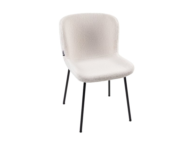 Стул Рия Мех Белый/Черный