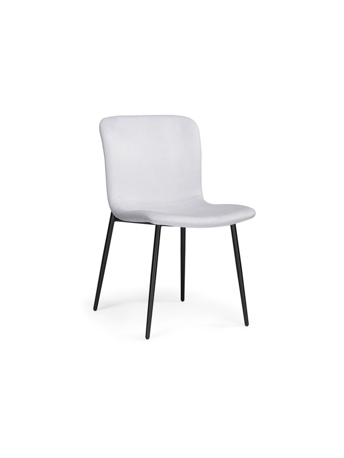 Стул на металлокаркасе Игон серый / черный муар