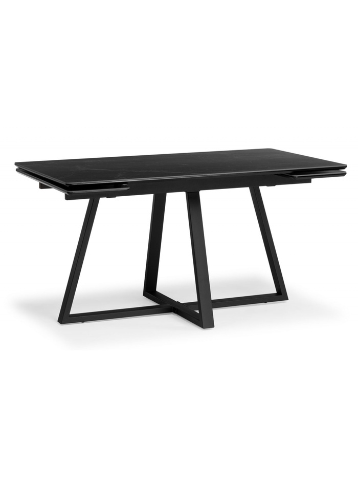 Керамический стол Памелла 120(180)х80 shakespeare black / черный