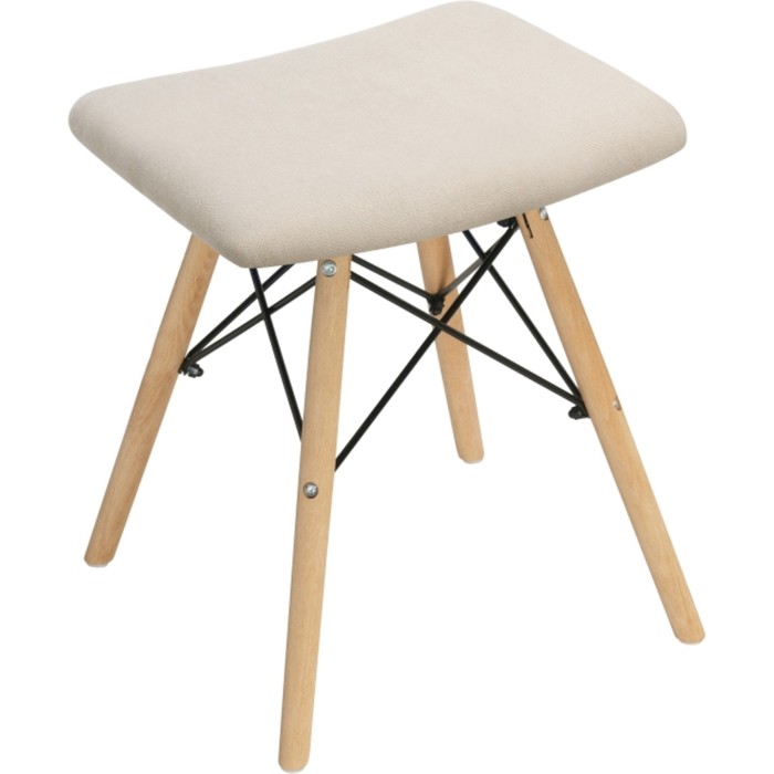 Табурет Ben массив бука/металл/ткань, натуральный/бежевый 41x39x44 см