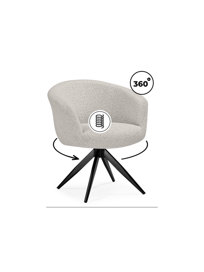 Стул на металлокаркасе Solomon 1 вращающийся светло-бежевый / черный