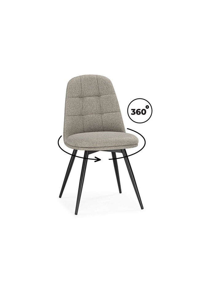 Стул на металлокаркасе Texas 1 поворотный бежевый / черный