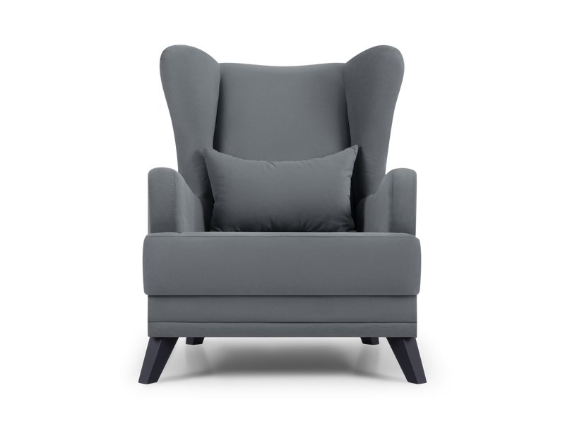 Кресло Оксфорд Велюр Серый