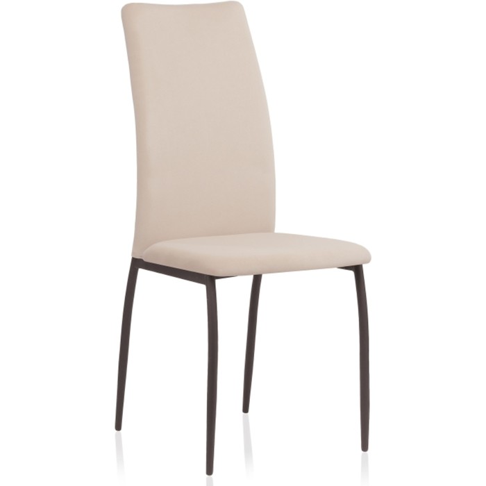 Стул на металлокаркасе Tod металл/велюр, черный/бежевый 43x56x102 см