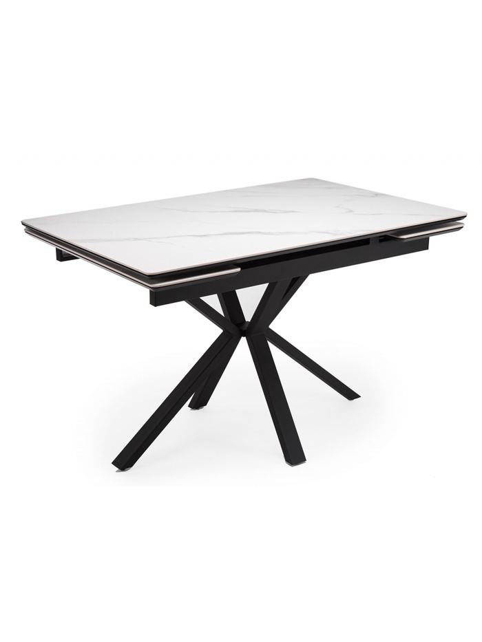 Керамический стол Старлайт 120(180)х80 snow alpin / черный
