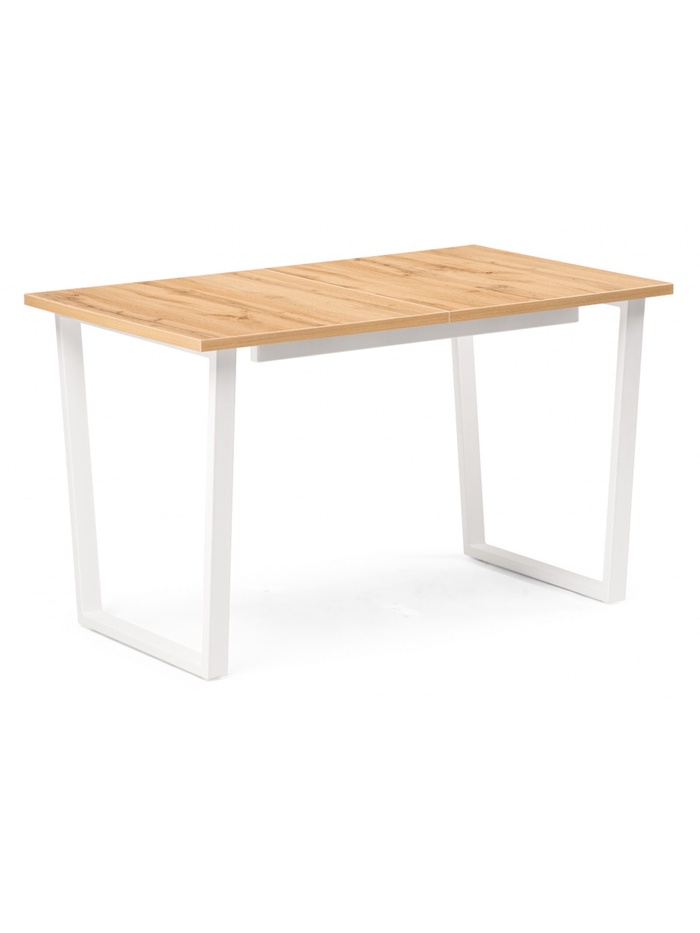 Стол деревянный Лота Лофт 120(160)х75 дуб крафт золотой / белый матовый