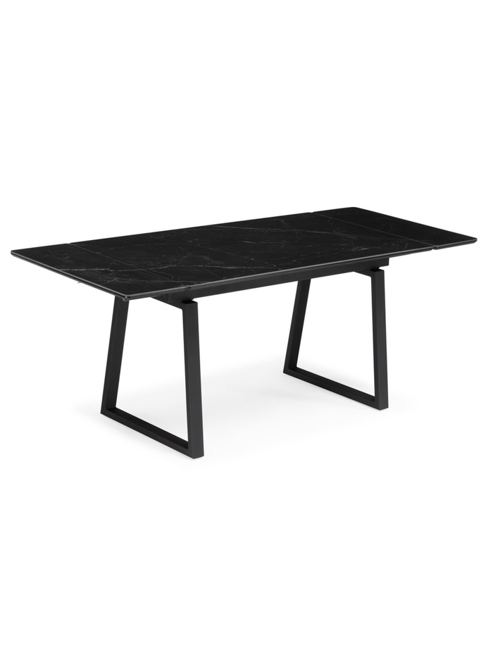 Керамический стол Джек 140(200)х80 черный мрамор shakespeare black / черный