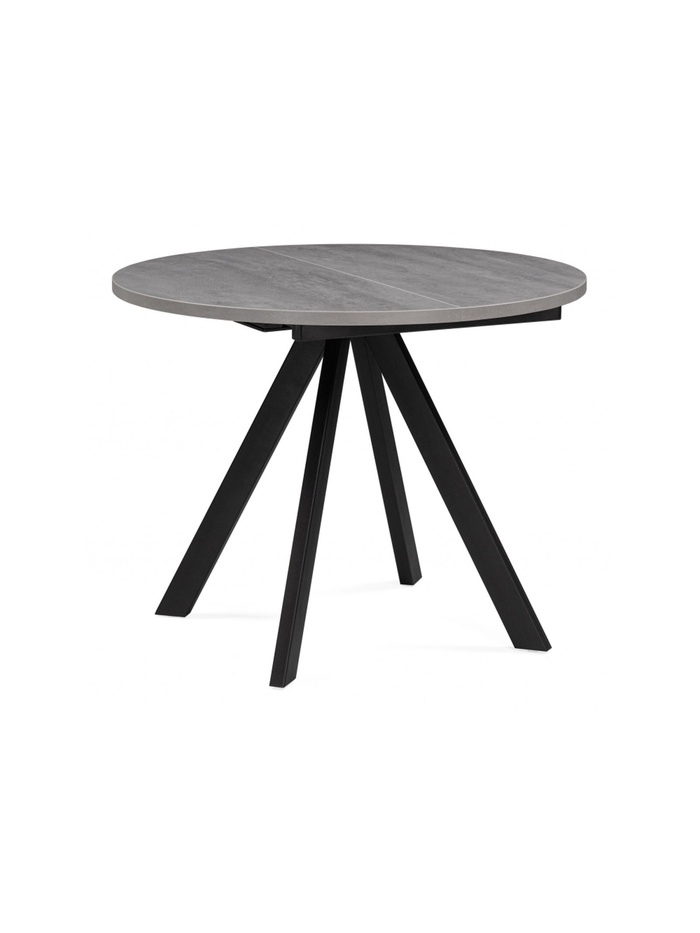 Стол деревянный Трейси 90(120)х90х75 бетон / черный