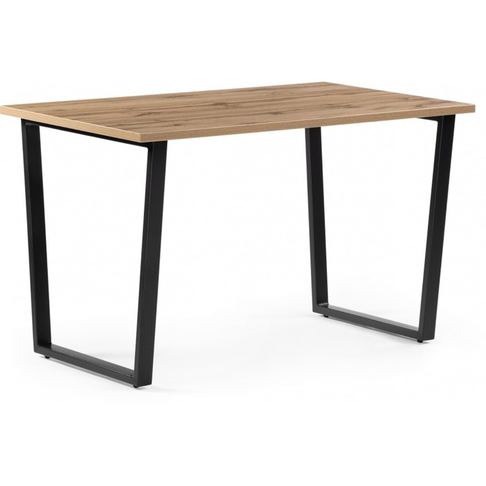 Стол деревянный Лота Лофт металл, дуб вотан/черный 80x140x75 см