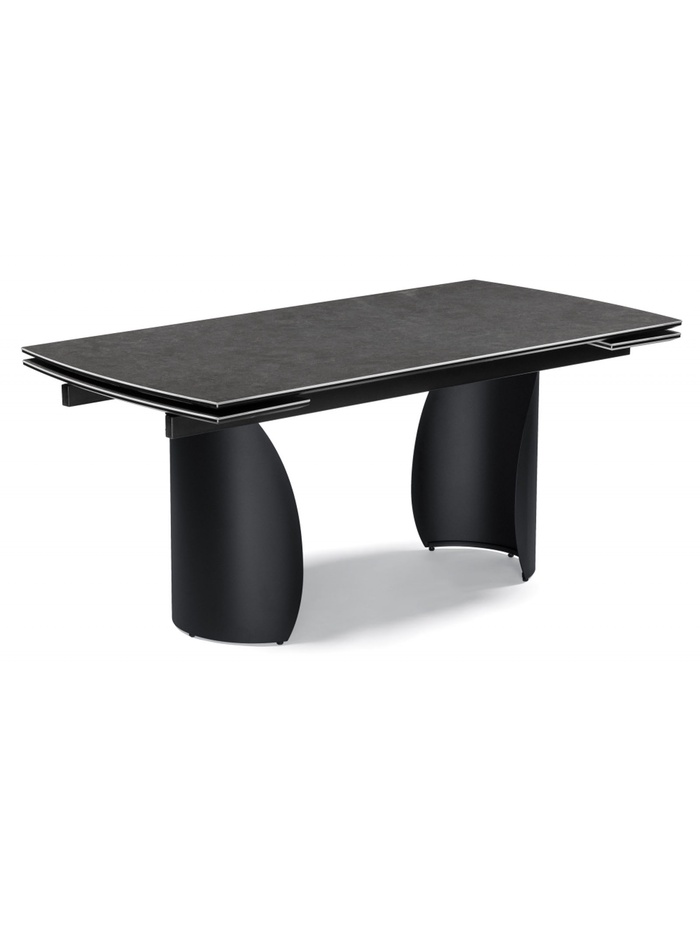 Керамический стол Готланд 180(240)х90х79 ink gray / черный