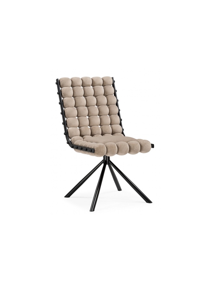Стул на металлокаркасе Ball 1 бежевый / черный