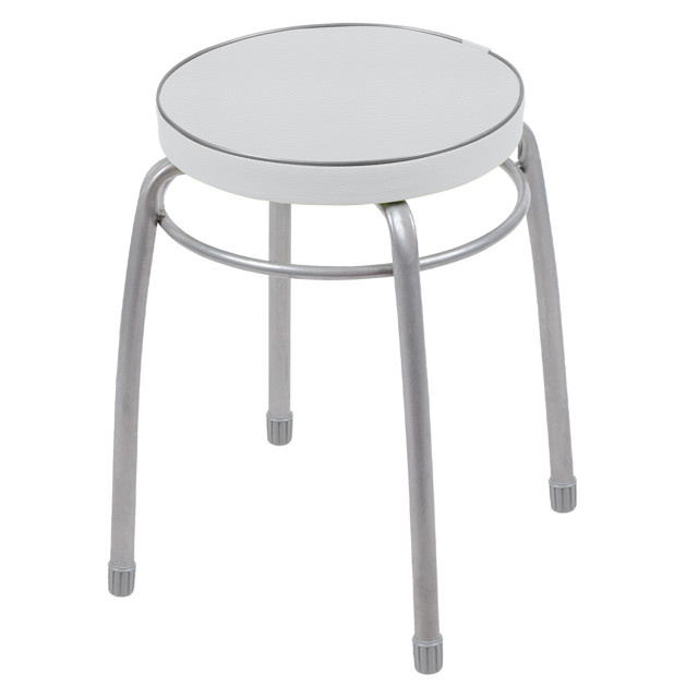 табурет круглый Фабрик 1 320х470мм светло-серый искусственная кожа